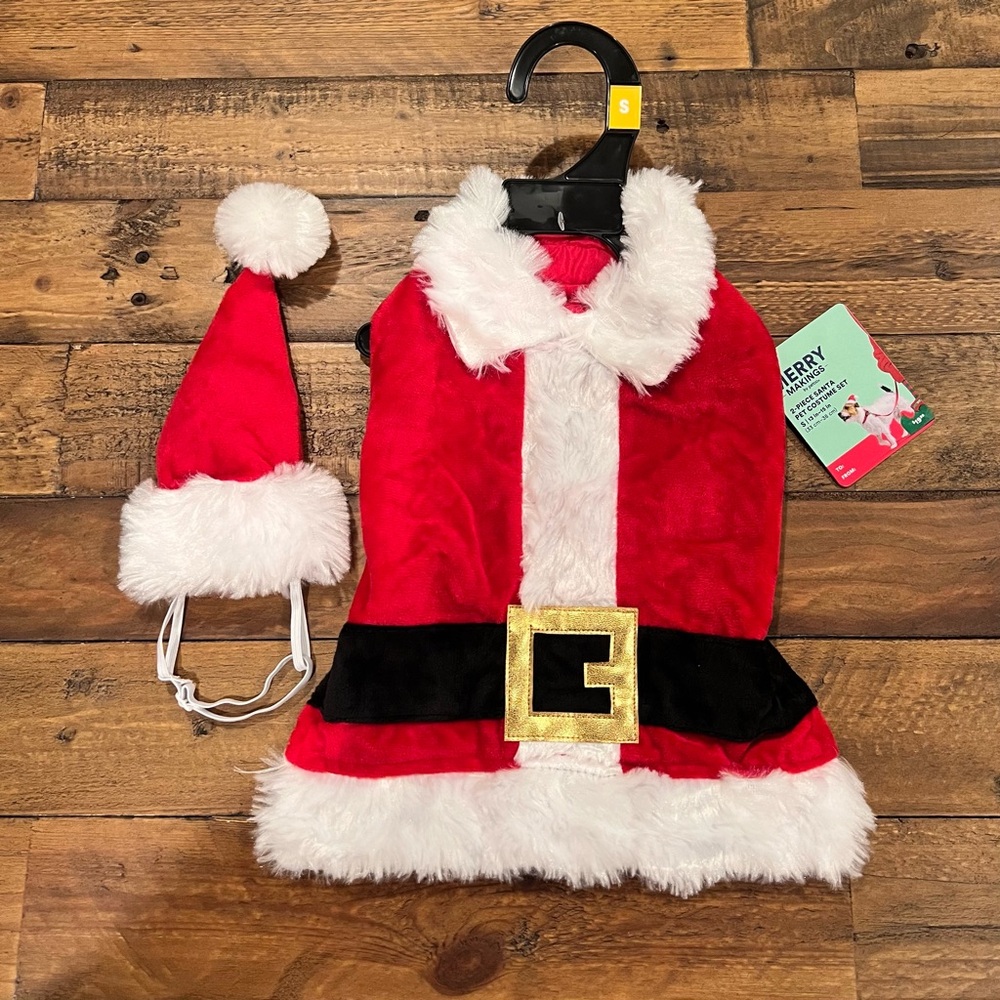 2-Piece Santa Pet Dog Costume Set